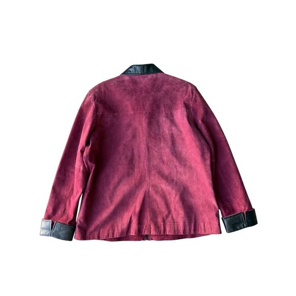 Vintage Reed Leather Sportswear Burgundy Genuine Leather jacket - Picture 5 of 12
